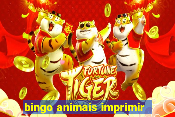 bingo animais imprimir